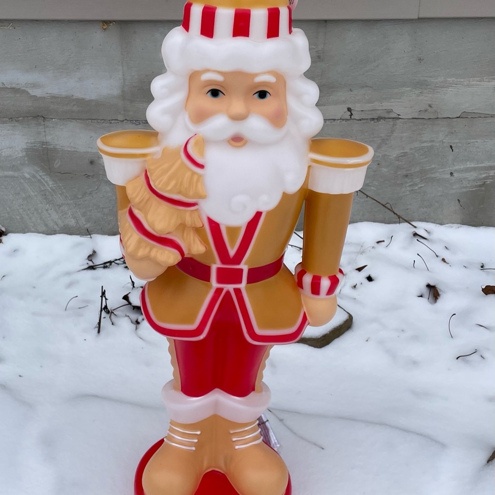 nutcracker blow mold Santa Claus Figurine-New